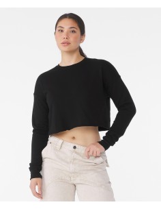 B-7503-Womens Cropped Crew Fleece 2